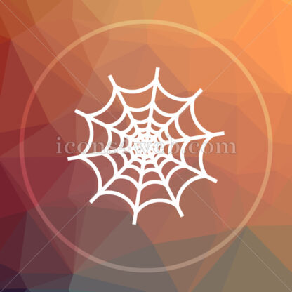 Spider web low poly icon. Website low poly icon - Website icons