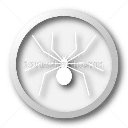 Spider white icon. Spider white button - Website icons