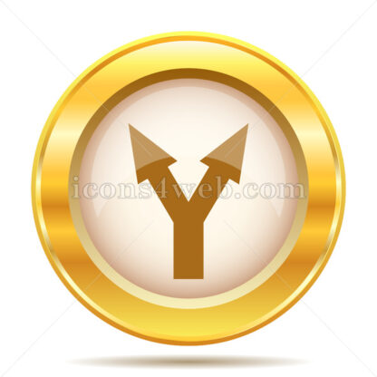 Split arrow golden button - Website icons