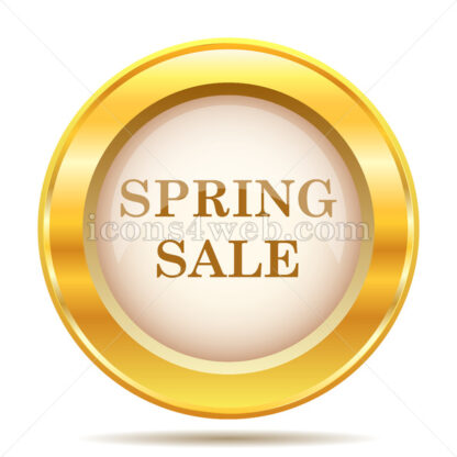 Spring sale golden button - Website icons