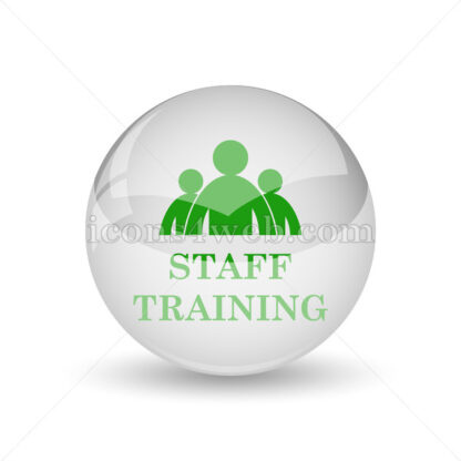 Staff training glossy icon. Staff training glossy button - Website icons