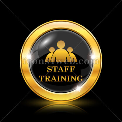 Staff training golden icon. - Website icons