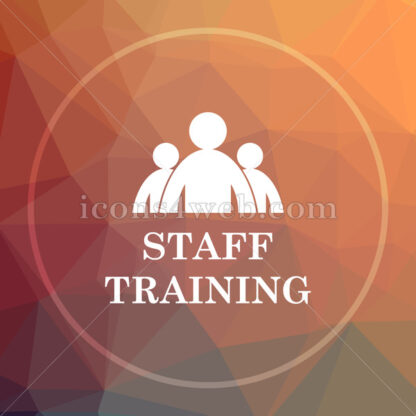 Staff training low poly icon. Website low poly icon - Website icons