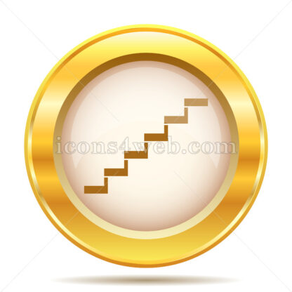 Stairs golden button - Website icons