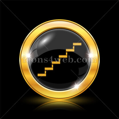 Stairs golden icon. - Website icons