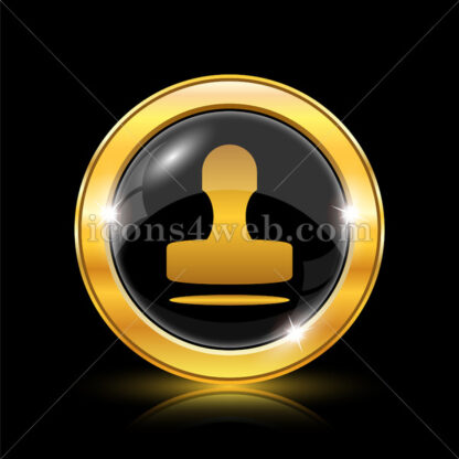 Stamp golden icon. - Website icons