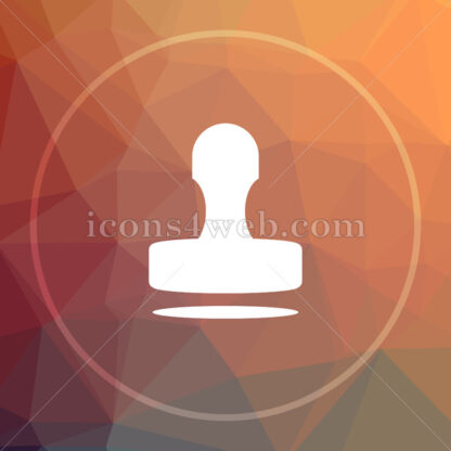 Stamp low poly icon. Website low poly icon - Website icons