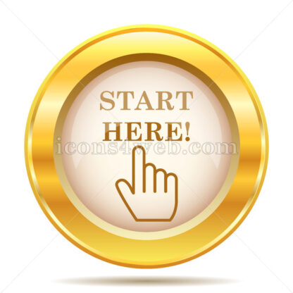 Start here golden button - Website icons