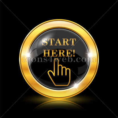 Start here golden icon. - Website icons