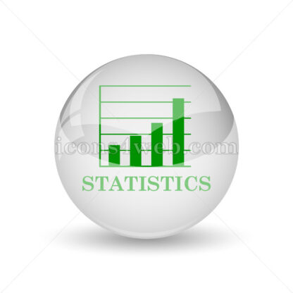 Statistics glossy icon. Statistics glossy button - Website icons