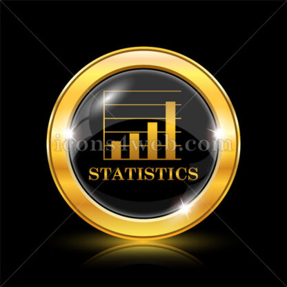 Statistics golden icon. - Website icons
