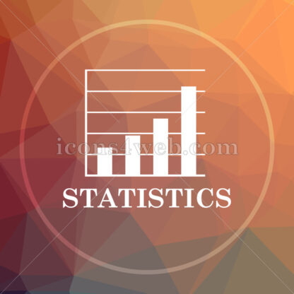 Statistics low poly icon. Website low poly icon - Website icons