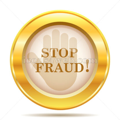 Stop fraud golden button - Website icons