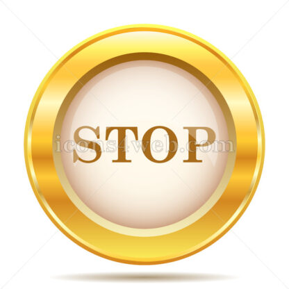 Stop golden button - Website icons