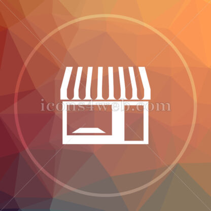 Store low poly icon. Website low poly icon - Website icons