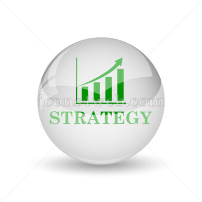 Strategy glossy icon. Strategy glossy button - Website icons