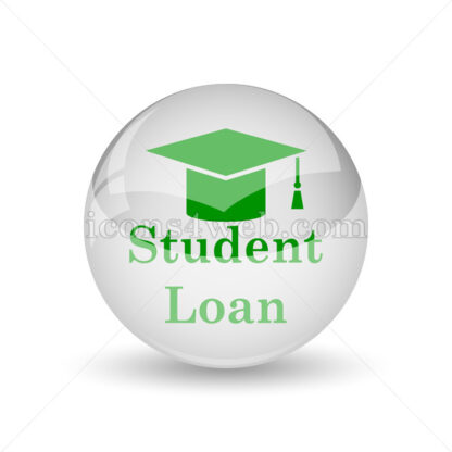 Student loan glossy icon. Student loan glossy button - Website icons