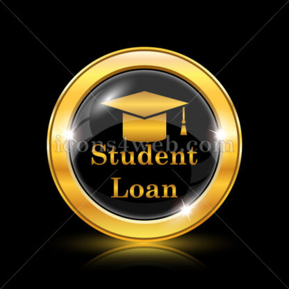 Student loan golden icon. - Website icons