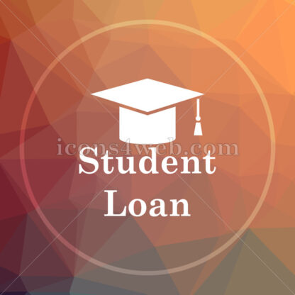 Student loan low poly icon. Website low poly icon - Website icons