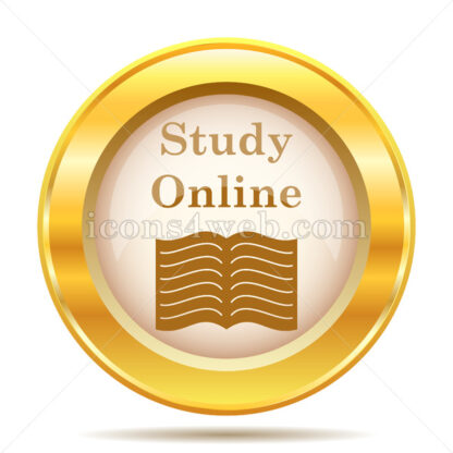 Study online golden button - Website icons