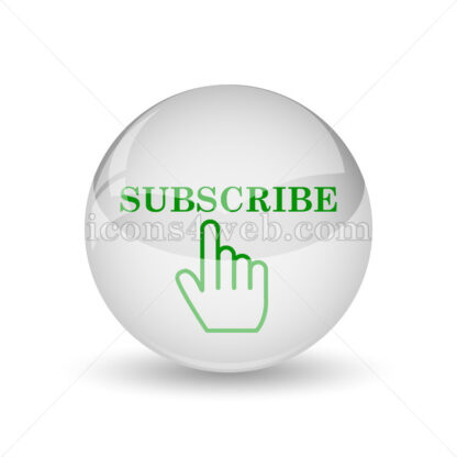 Subscribe glossy icon. Subscribe glossy button - Website icons