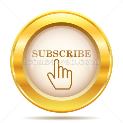 Subscribe golden button - Website icons