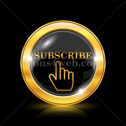 Subscribe golden icon. - Website icons