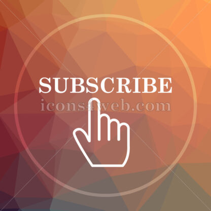 Subscribe low poly icon. Website low poly icon - Website icons