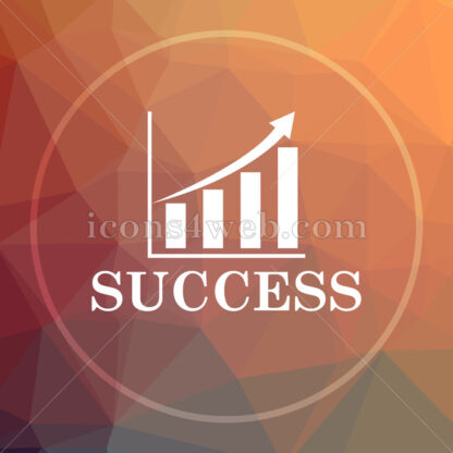 Success low poly icon. Website low poly icon - Website icons
