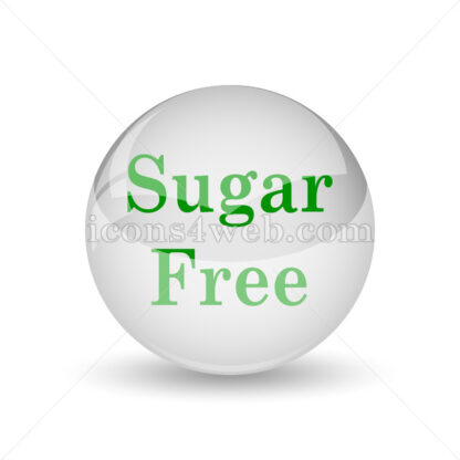 Sugar free glossy icon. Sugar free glossy button - Website icons