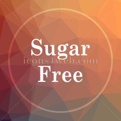 Sugar free low poly icon. Website low poly icon - Website icons