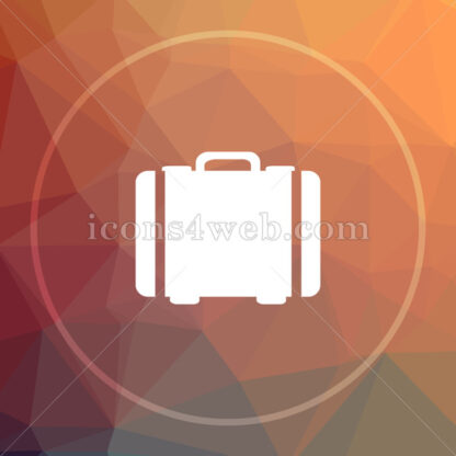 Suitcase low poly icon. Website low poly icon - Website icons
