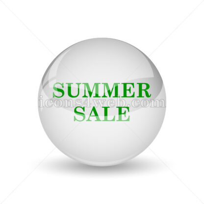 Summer sale glossy icon. Summer sale glossy button - Website icons