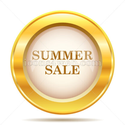 Summer sale golden button - Website icons
