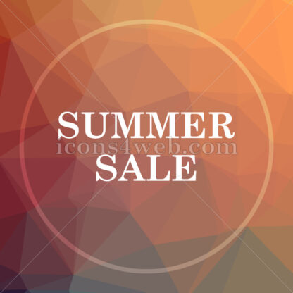 Summer sale low poly icon. Website low poly icon - Website icons