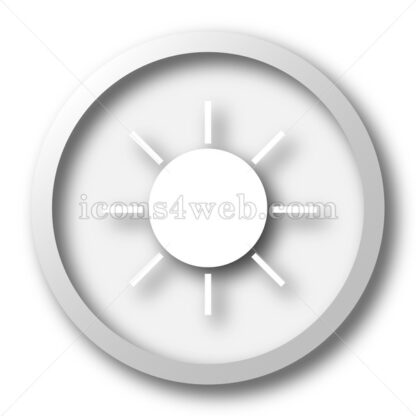 Sun white icon. Sun white button - Website icons