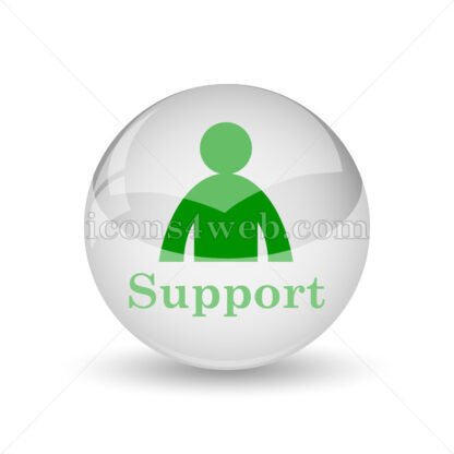 Support glossy icon. Support glossy button - Website icons