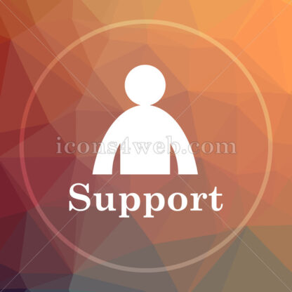 Support low poly icon. Website low poly icon - Website icons