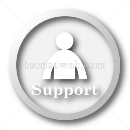 Support white icon. Support white button - Website icons