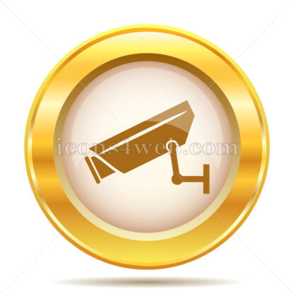 Surveillance camera golden button - Website icons