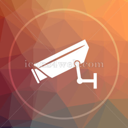 Surveillance camera low poly icon. Website low poly icon - Website icons