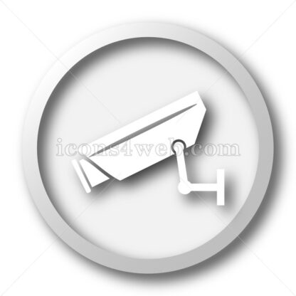 Surveillance camera white icon button - Icons for website
