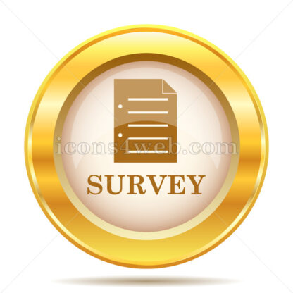Survey golden button - Website icons