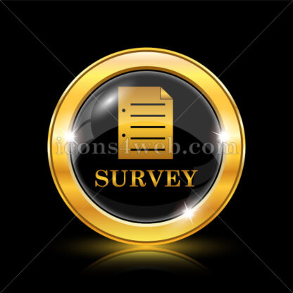 Survey golden icon. - Website icons