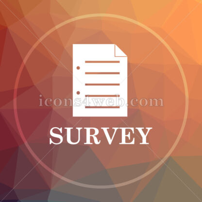 Survey low poly icon. Website low poly icon - Website icons