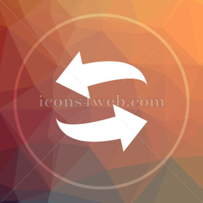 Swap low poly icon. Website low poly icon - Website icons