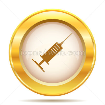 Syringe golden button - Website icons