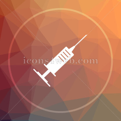Syringe low poly icon. Website low poly icon - Website icons