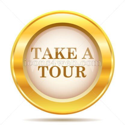 Take a tour golden button - Website icons
