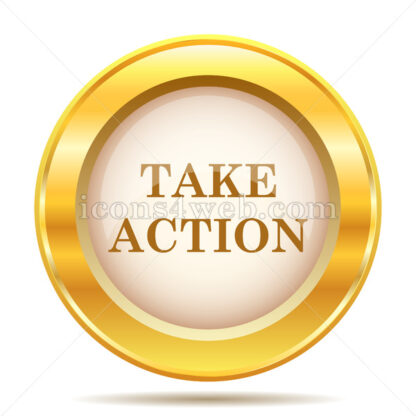 Take action golden button - Website icons